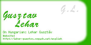 gusztav lehar business card