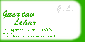 gusztav lehar business card
